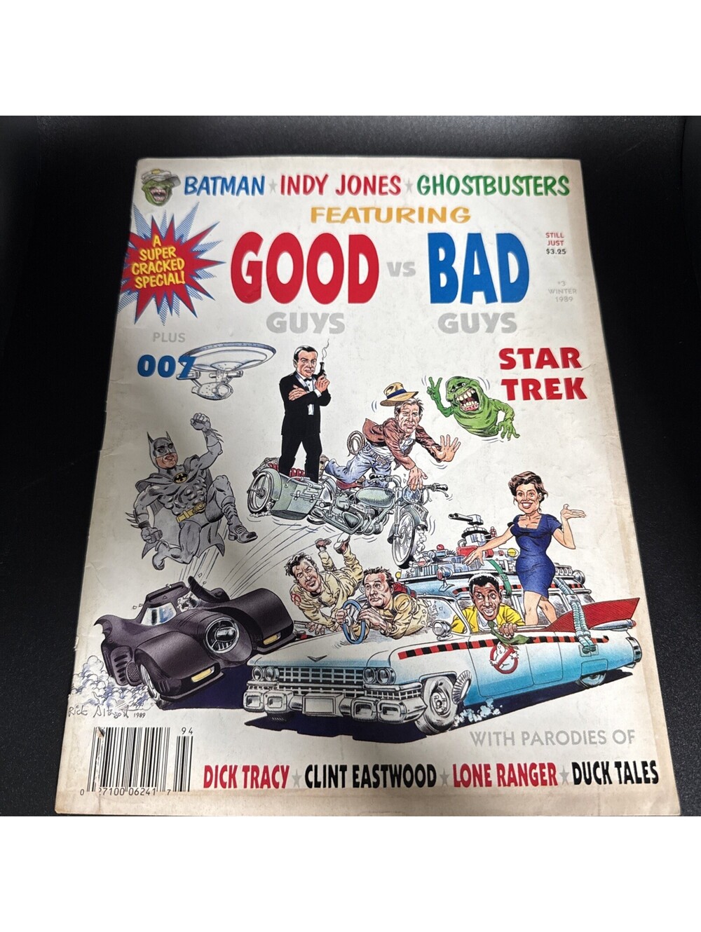 Vintage Super Cracked Magazine Good Guys Vs Bad Guys #3 Winter 1989